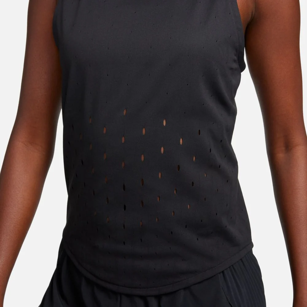 Womens Dri-FIT ADV AeroSwift Running Singlet - Black - Image 6