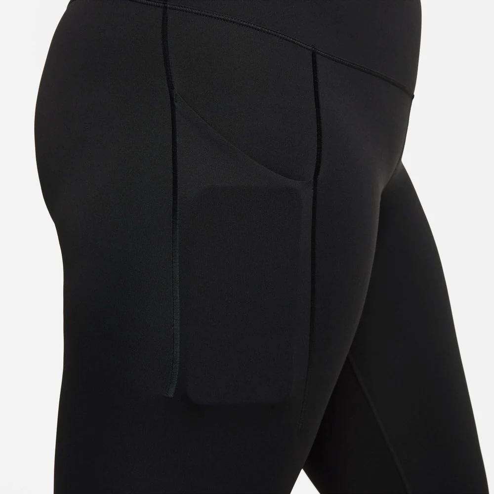 Womens Medium-Support High-Waisted 7/8 Leggings with Pockets - Black - Image 4