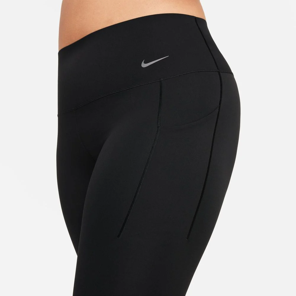 Womens Medium-Support High-Waisted 7/8 Leggings with Pockets - Black - Image 6