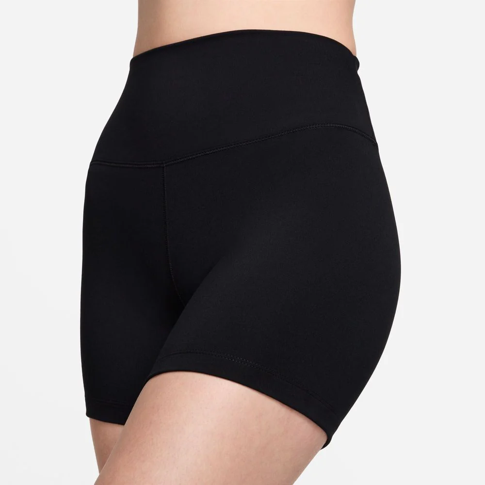 Womens One High-Waisted 5 Inch Biker Shorts - Black - Image 3